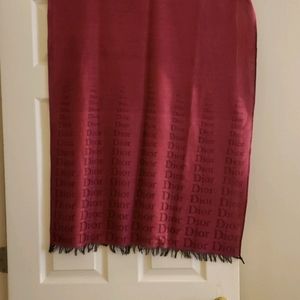 Dior Burgundy Shawl/Throw-on